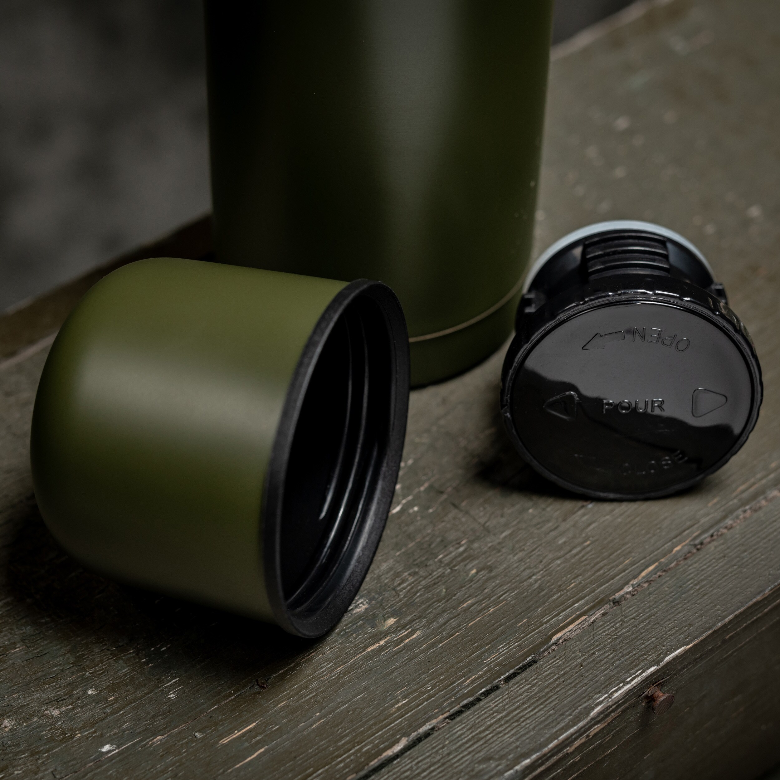 Mil-Tec Stainless Steel Vacuum Flask 1 l - Olive