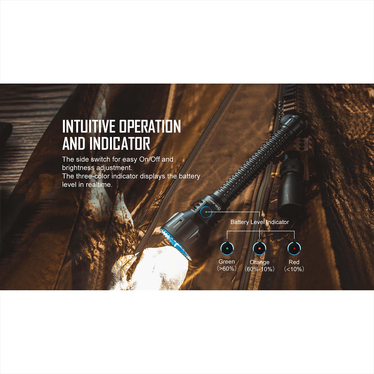Olight Javelot Turbo Tactical and Search Torch - 1300 m range