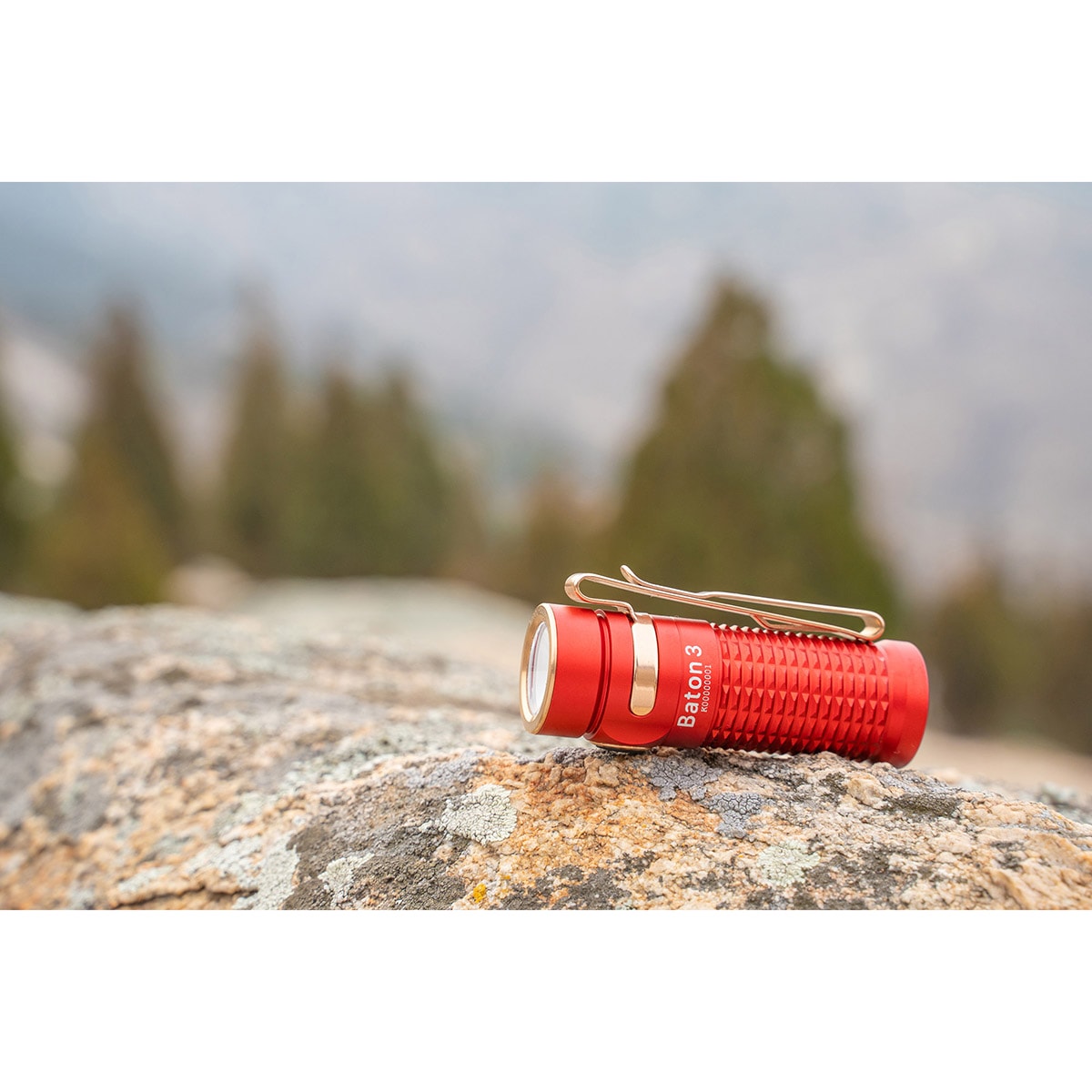 Olight Baton 3 Red Rechargeable flashlight - 1200 lumens