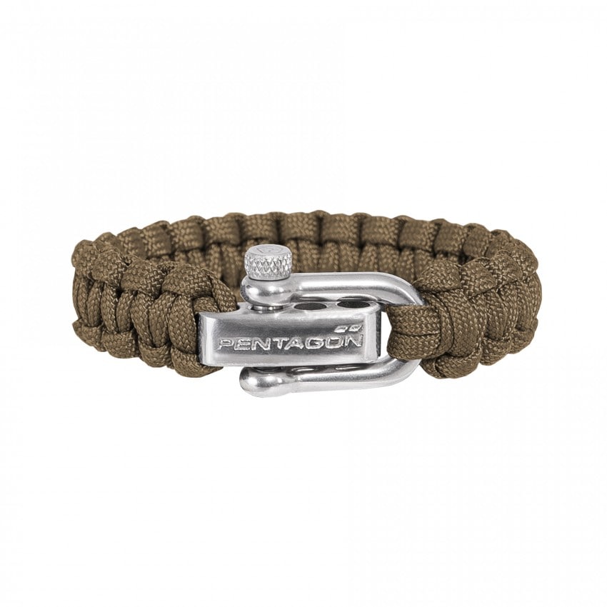 Paracord Pentagon 2.0 shackle bracelet - Coyote