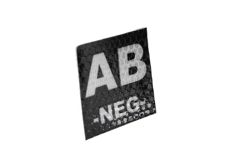 Combat-ID IR Blood Type Patch AB NEG