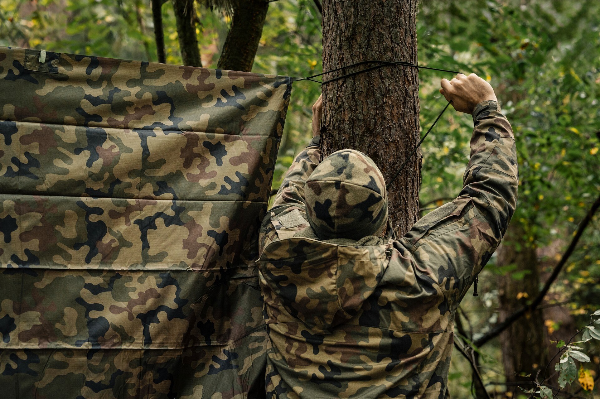 Helikon-Tex Supertarp Small Camping Tarp - wz.93 Pantera PL Woodland