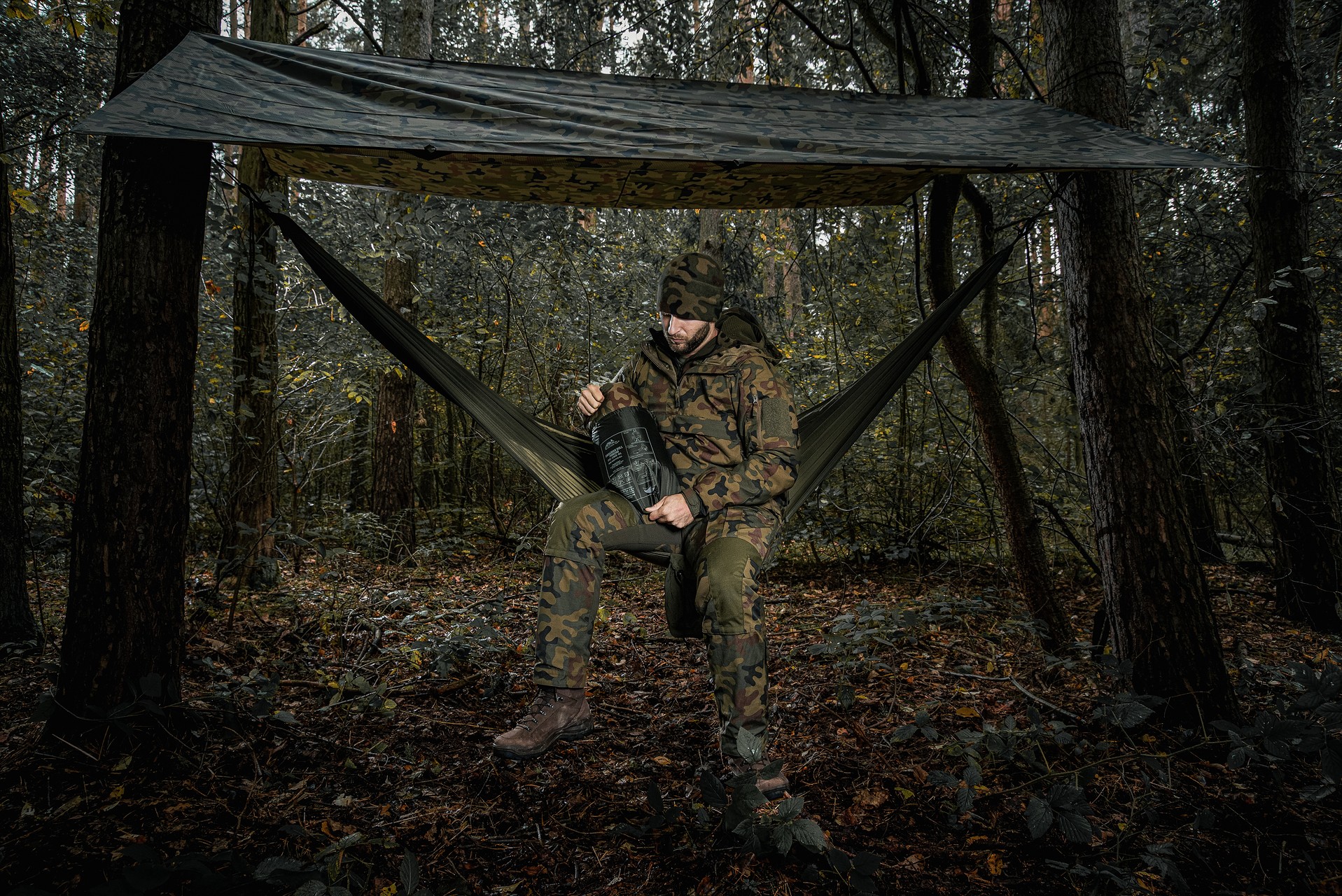 Helikon Supertarp Small Camping Tarp - wz.93 Pantera PL Woodland