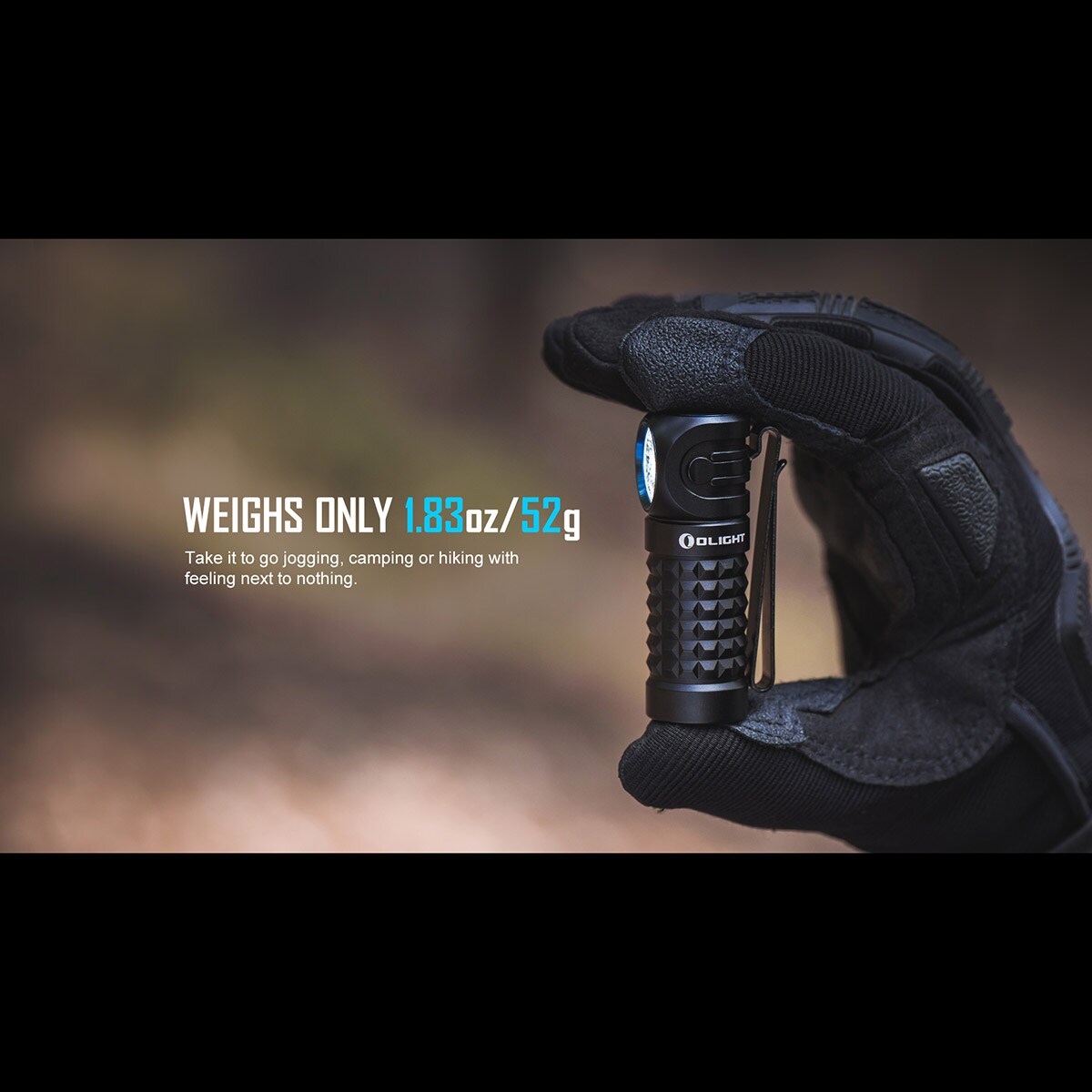 Olight Perun Mini Angled Flashlight with band - 1000 lumens