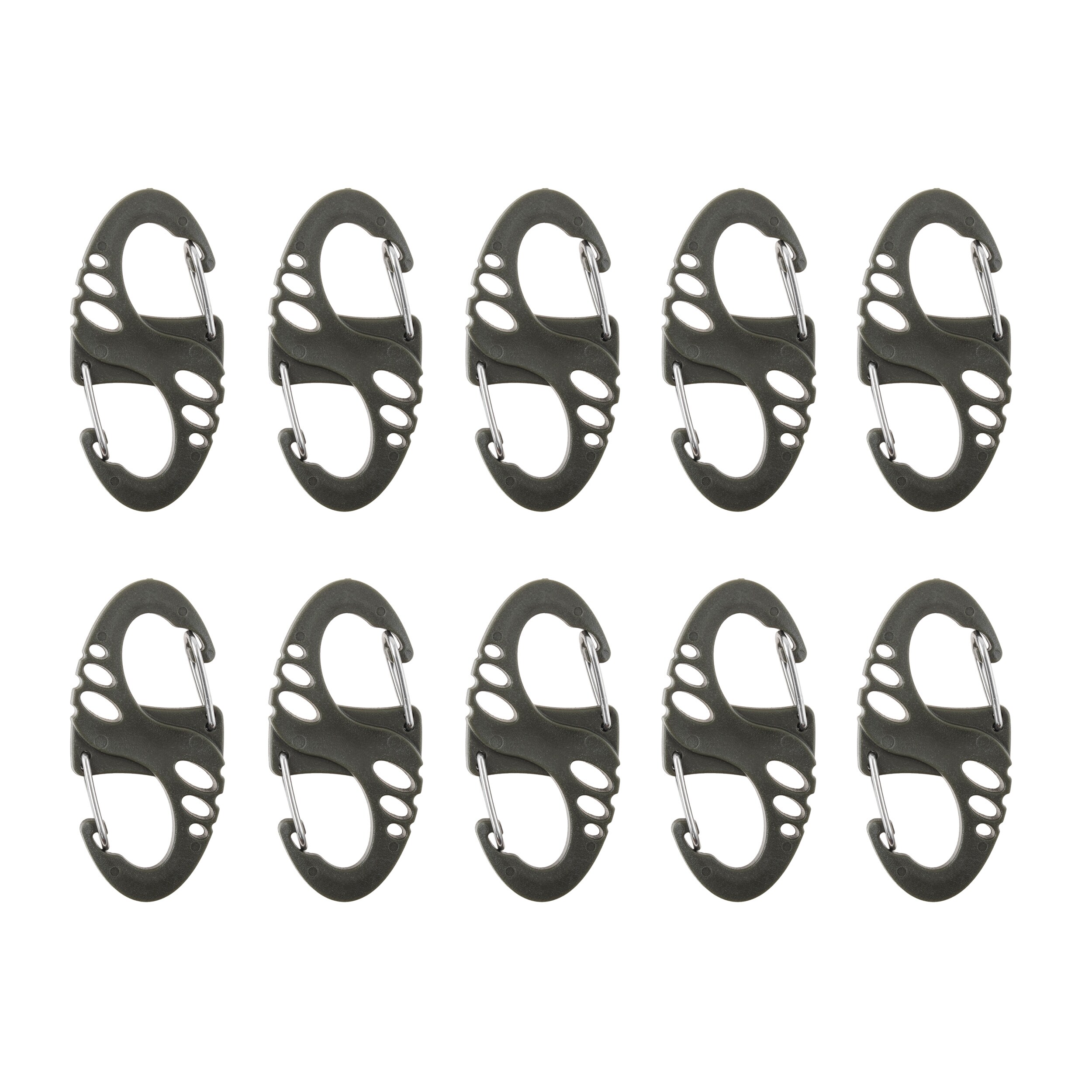 Mil-Tec S-Hook Olive Carabiner Set Olive - 10 pcs.