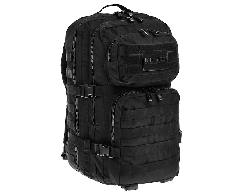 Assault Pack Military Style Backpack Black Mil-Tec Assault Pack