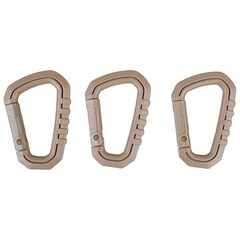 FMA A Set of 3 Polymer Snap Hooks – Tan