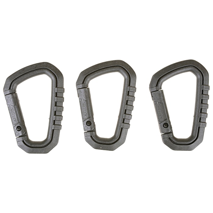 FMA A Set of 3 Polymer Snap Hooks – Black