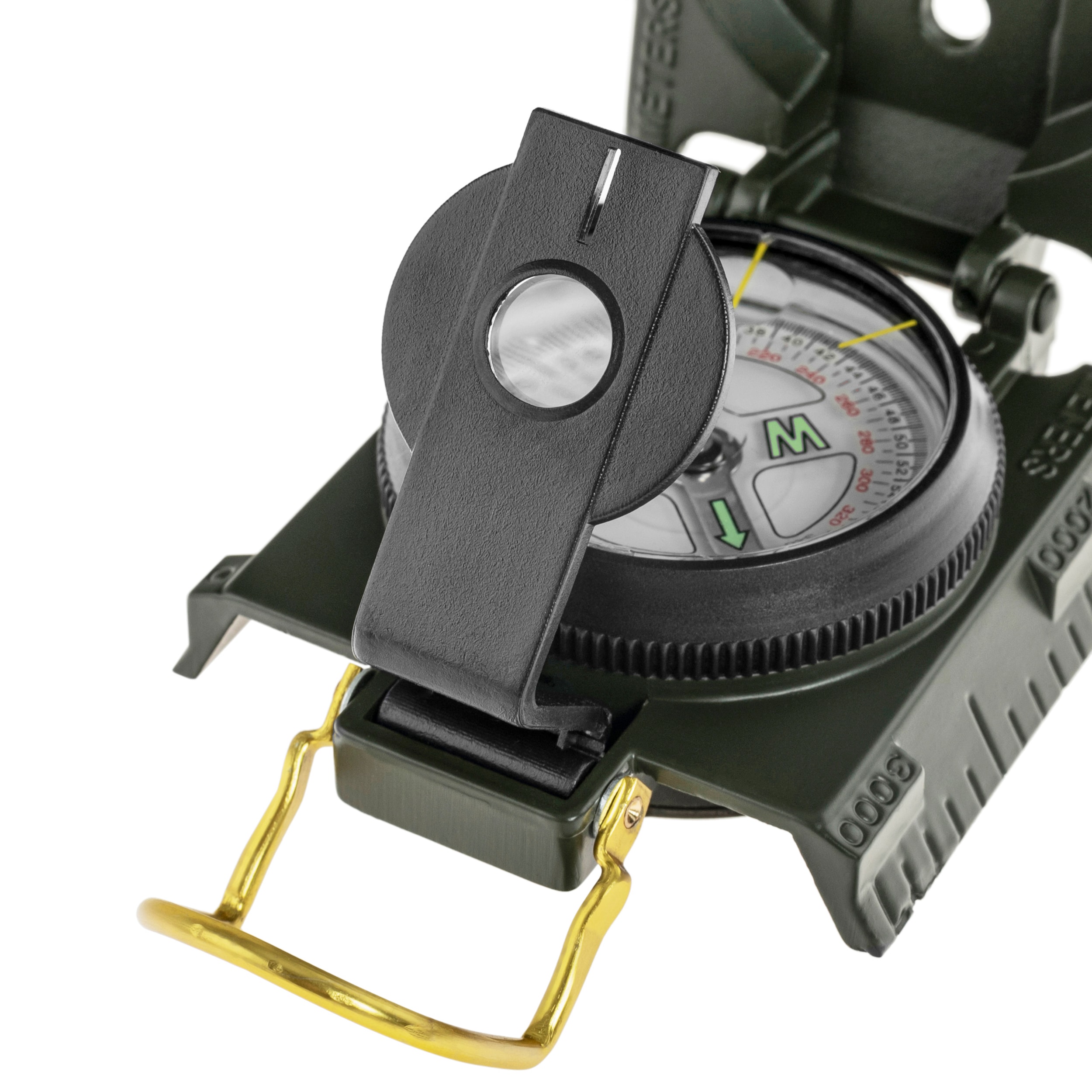 Mil-Tec US Metal prismatic compass with illumination - Olive