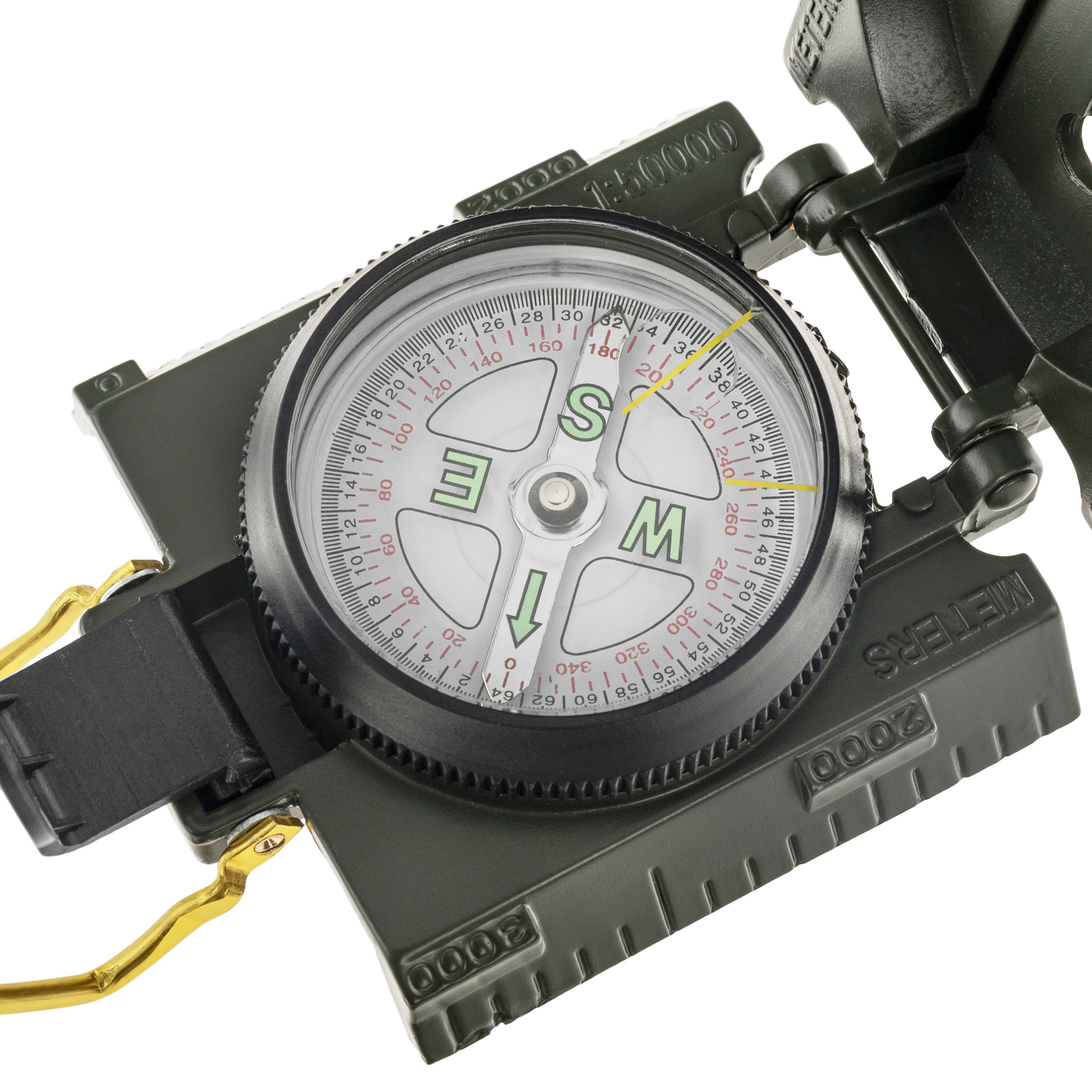 Mil-Tec US Metal prismatic compass with illumination - Olive