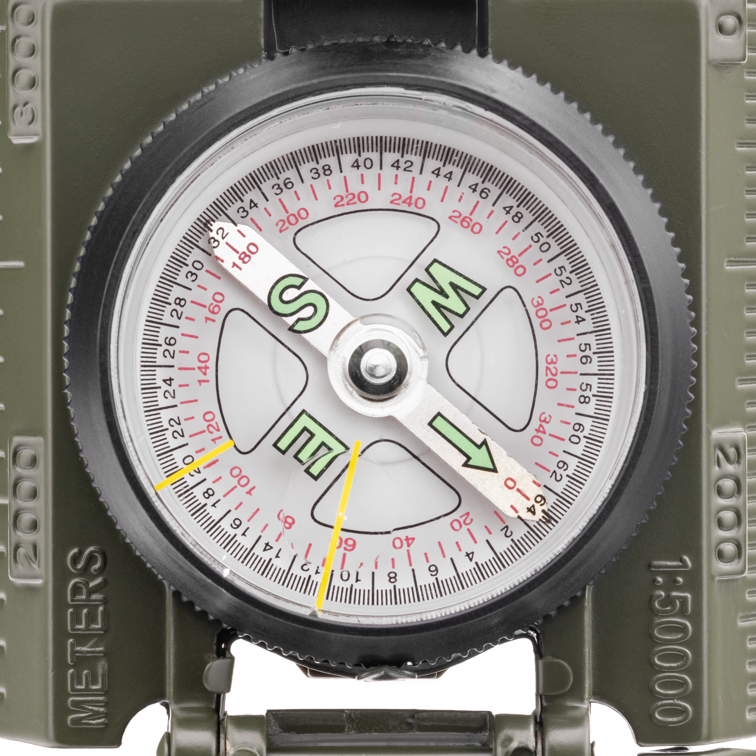 Mil-Tec US Metal prismatic compass with illumination - Olive