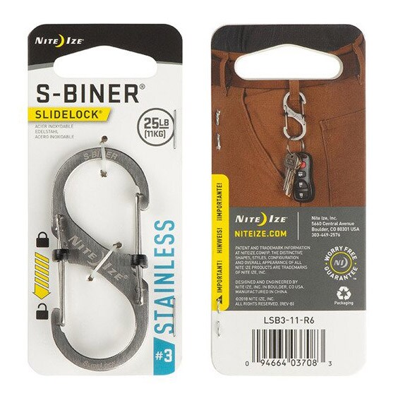 Nite Ize S-Biner SlideLock® Stainless Steel #3 - Stainless