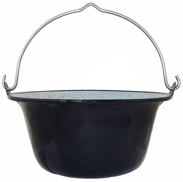 Hungarian field enameled cauldron MFH 6L Black