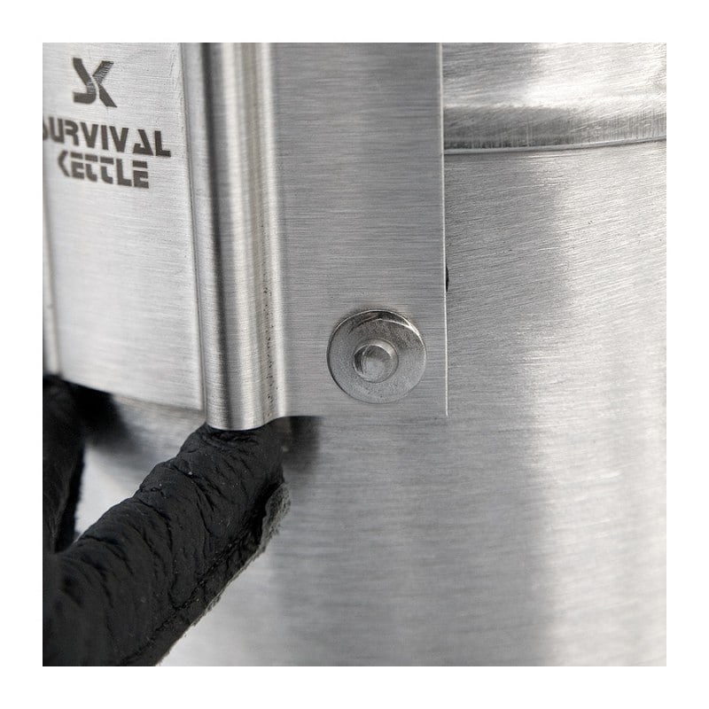 Survival Kettle Silver Steel - 1,2l