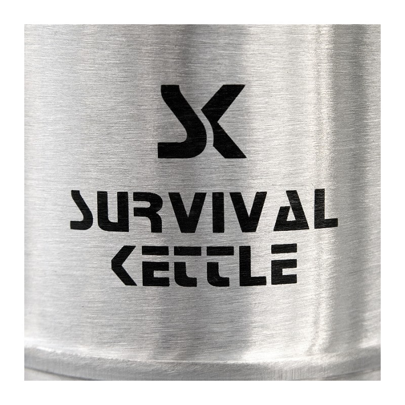 Survival Kettle Silver Steel - 1,2l