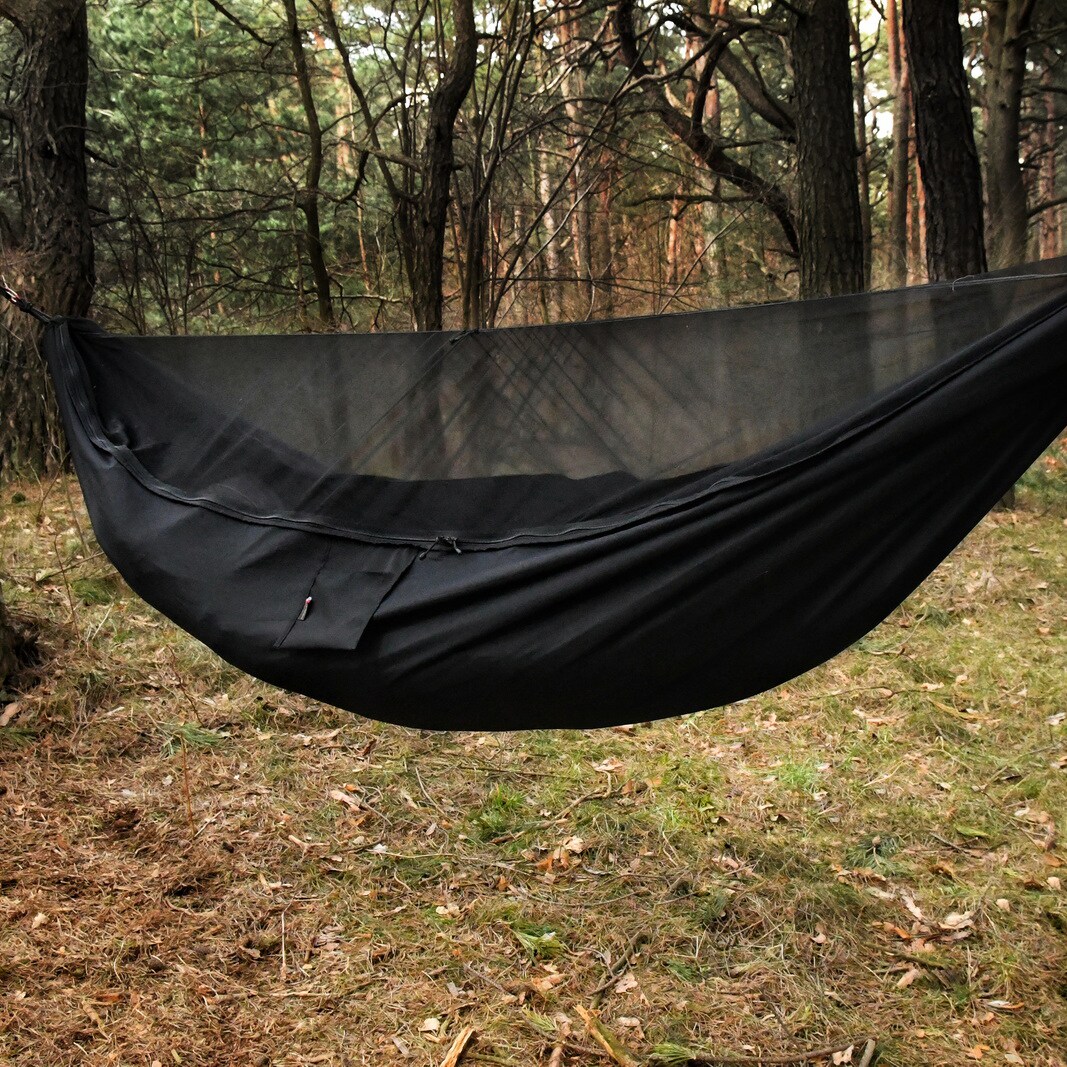 TigerWood Niedźwiedź XL Black Camp Hammock -with mosquito net