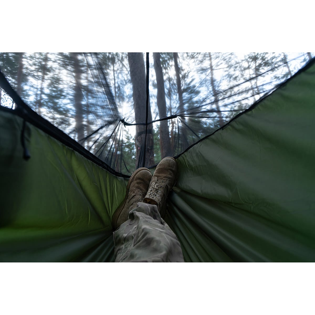 TigerWood Ważka V1 Hammock Green - with mosquito net