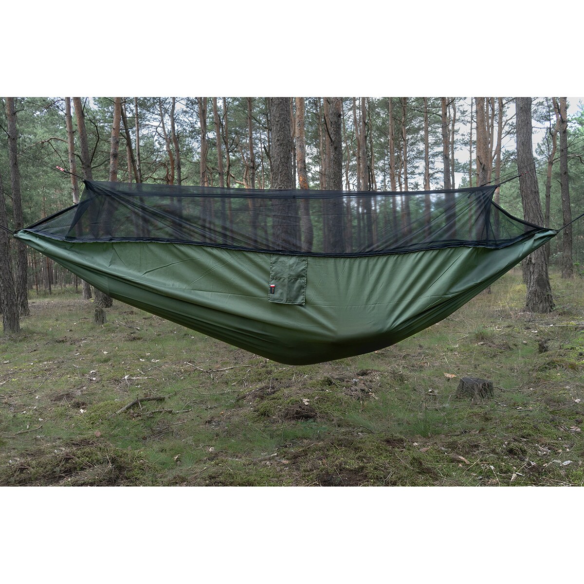 TigerWood Ważka V1 Long Hammock Green - with mosquito net