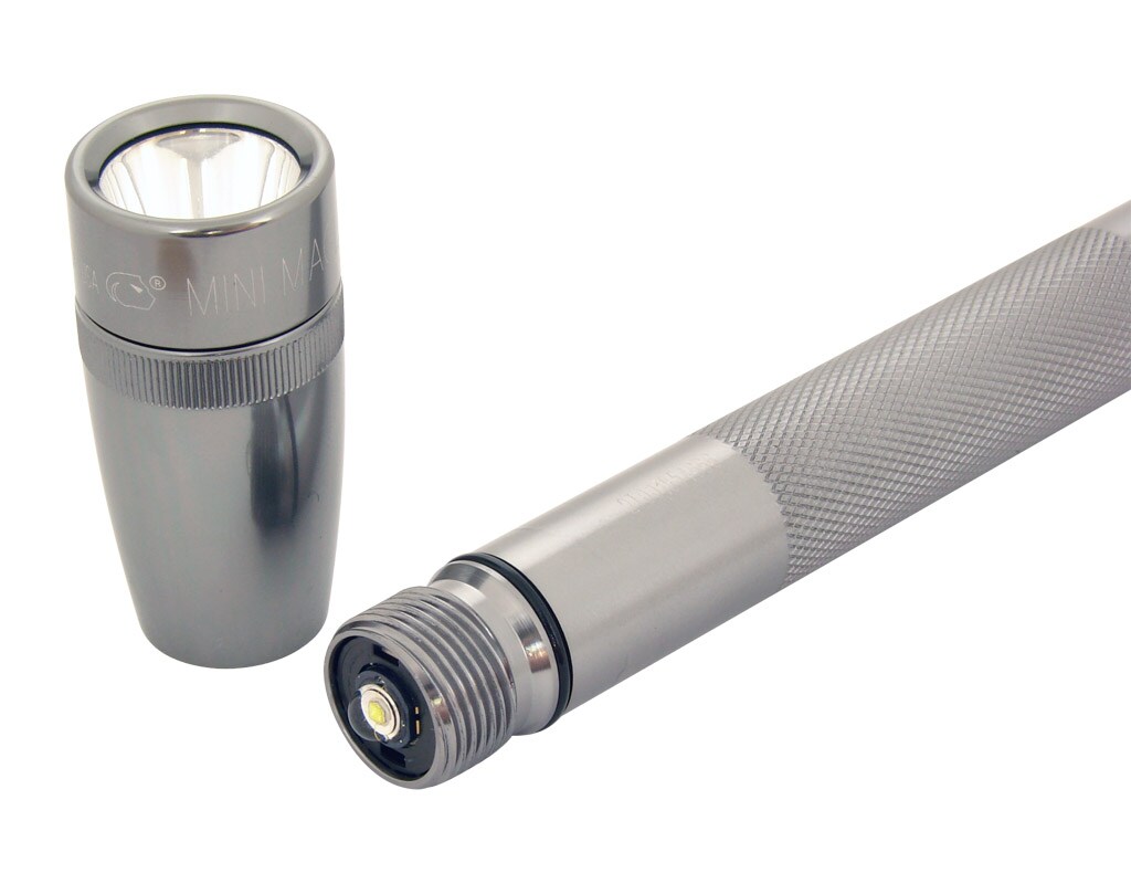 Maglite Mini LED 2xAA Grey Flashlight - 68 lumens