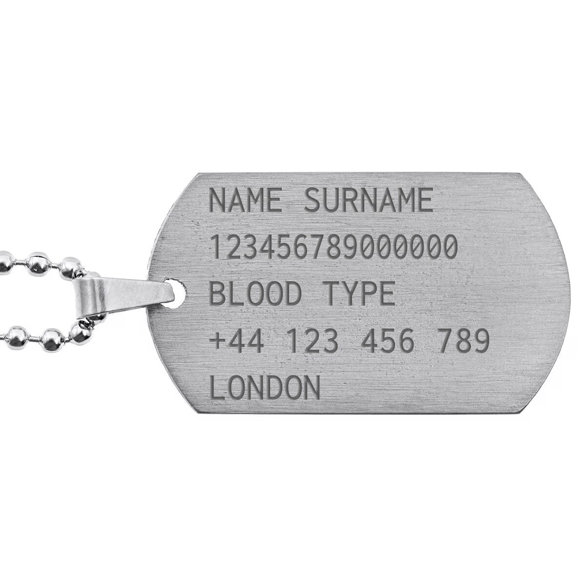 Titanium Dog Tag 23x40 mm - with engraving option