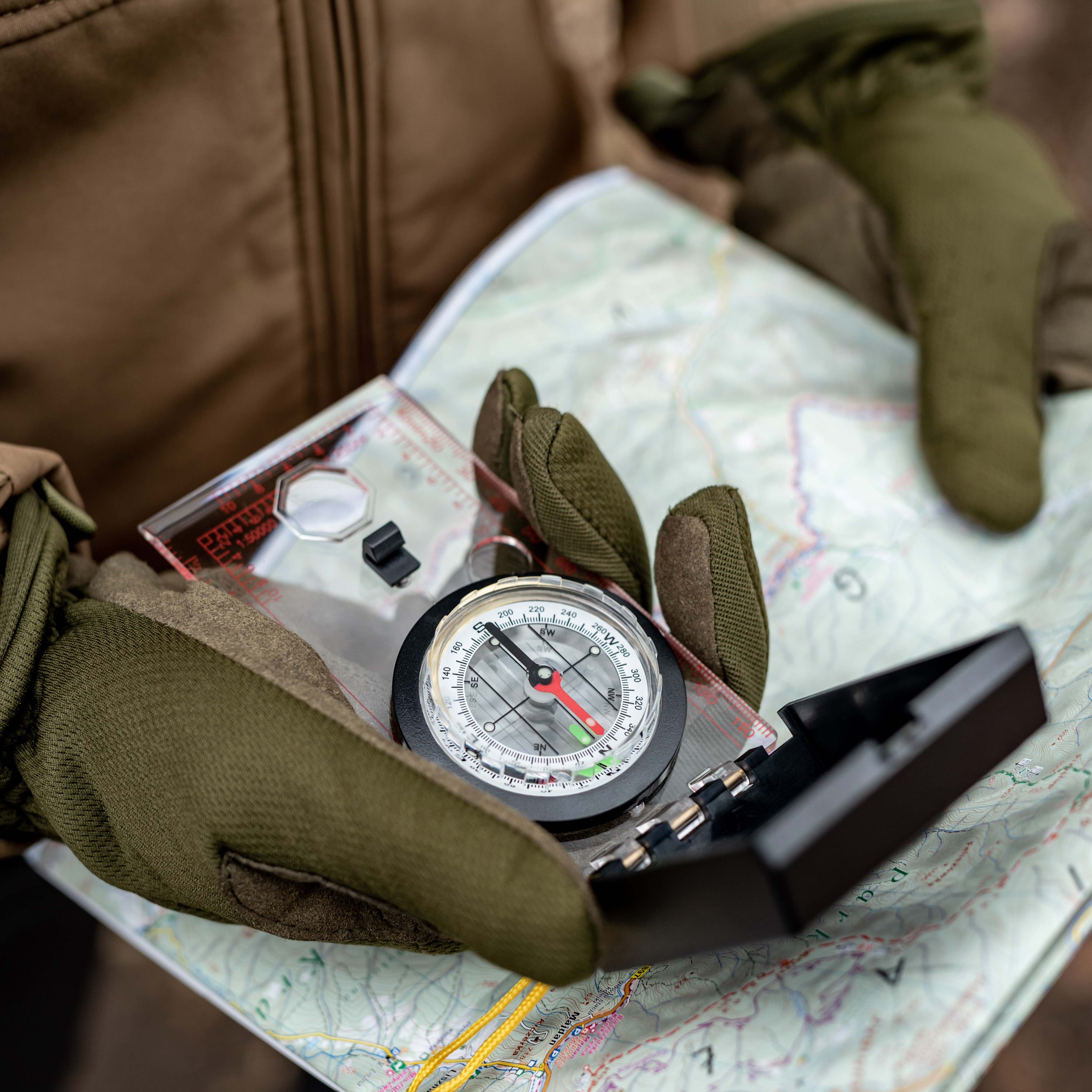 Mil-Tec map compass with mirror