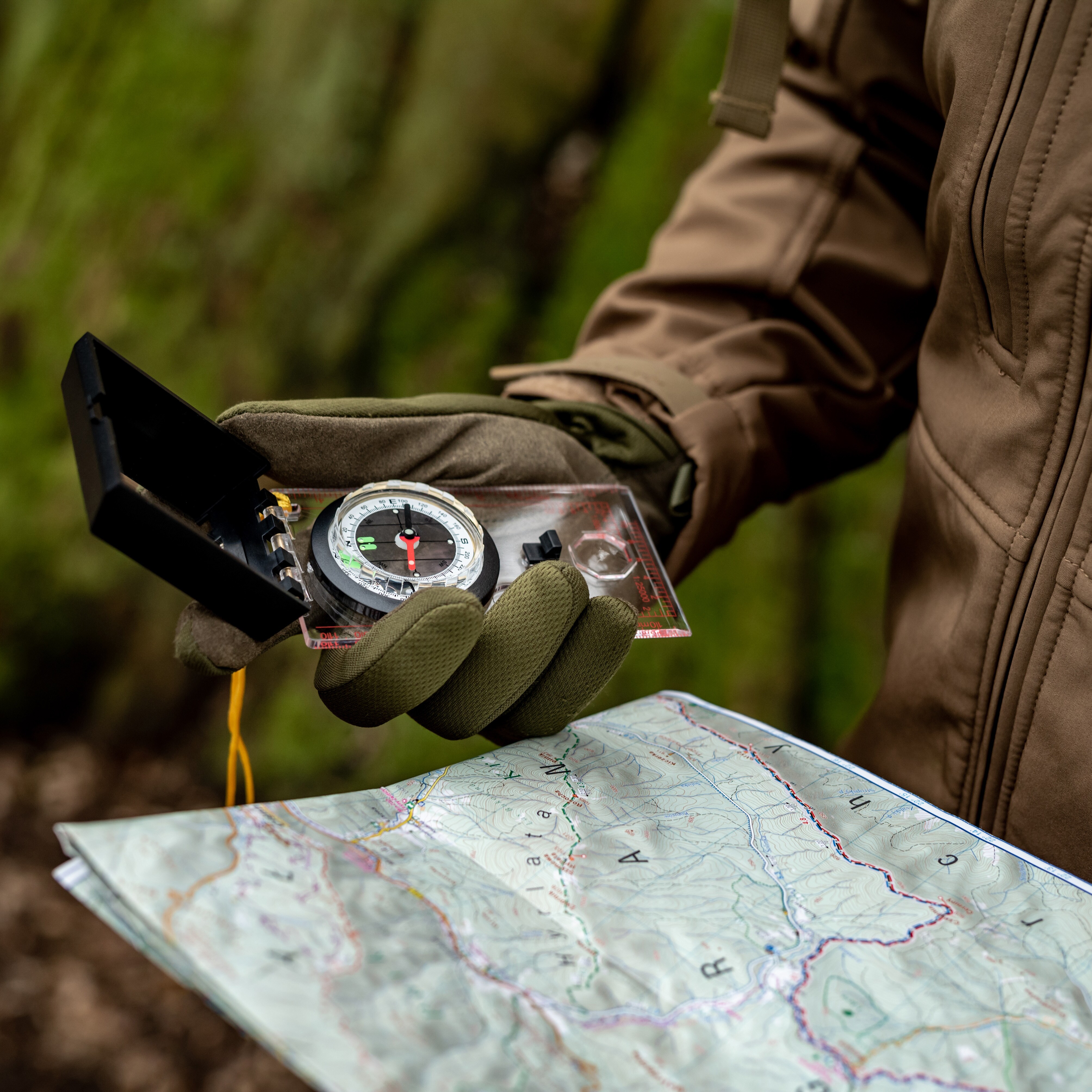 Mil-Tec map compass with mirror