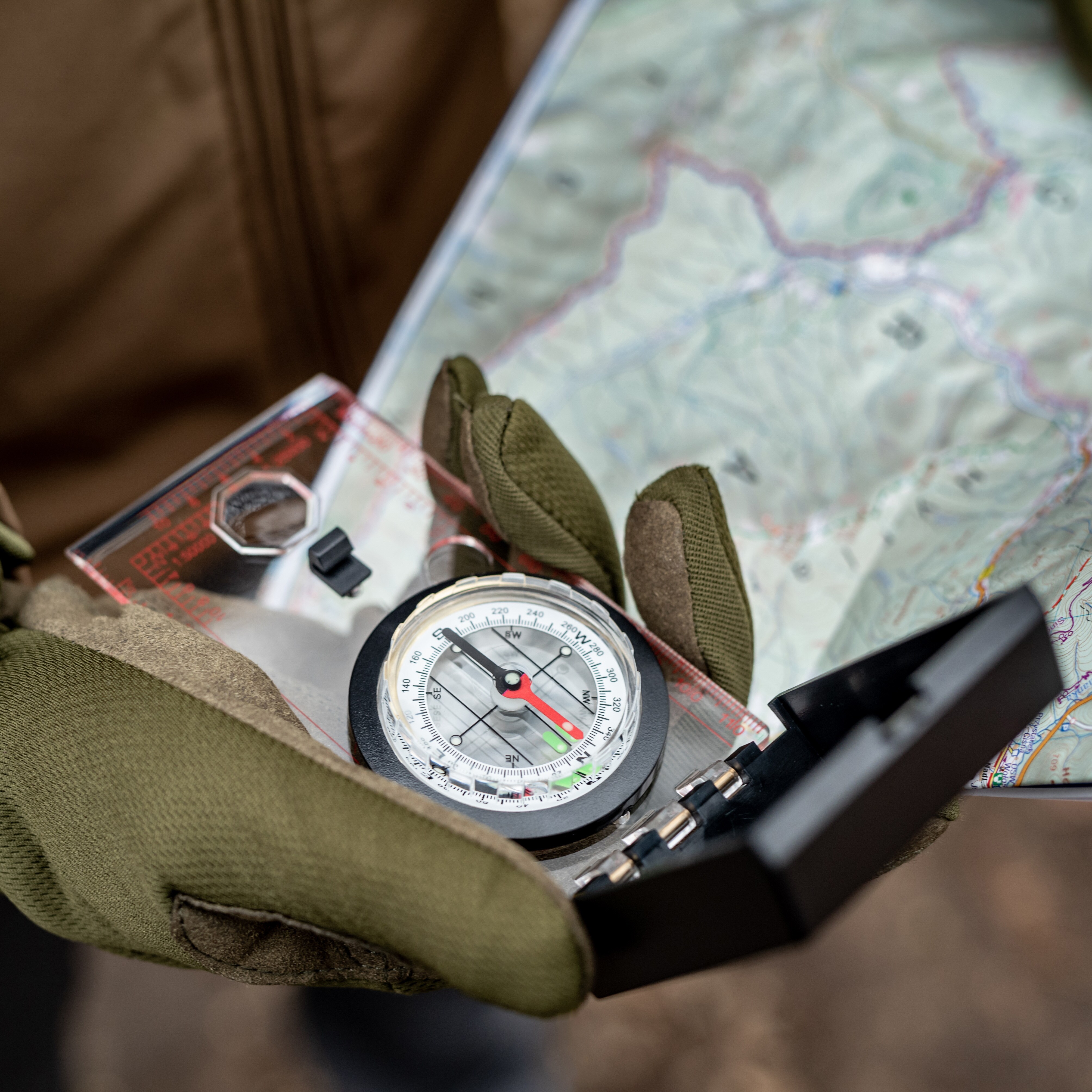 Mil-Tec map compass with mirror