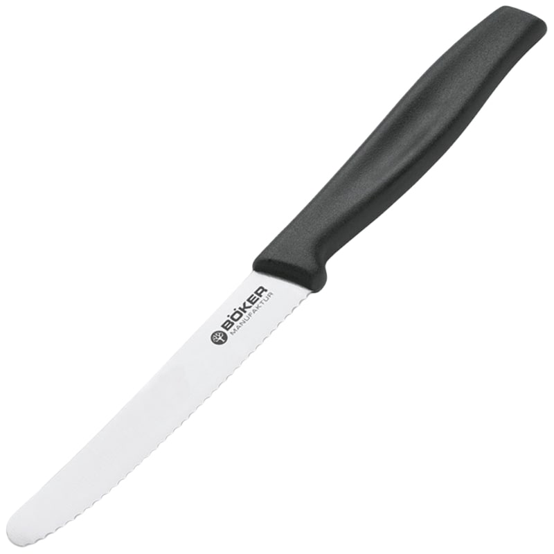 Boker Serrated Round Tip Kitchen Knife - Black