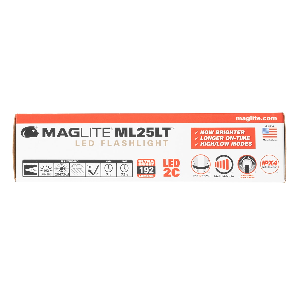 Maglite ML25LT 2-Cell LED 192 Lumens Torch Black