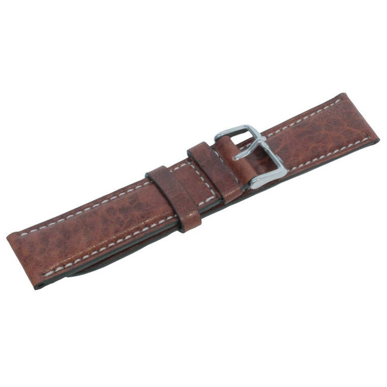 Zeppelin leather strap for watch - brown 22 mm