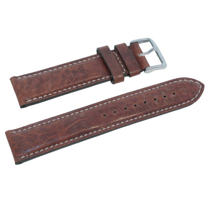 Zeppelin leather strap for watch - brown 22 mm