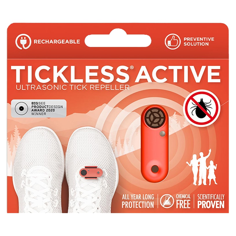 TickLess Active Ultrasonic Tick Repeller - for humans - Coral