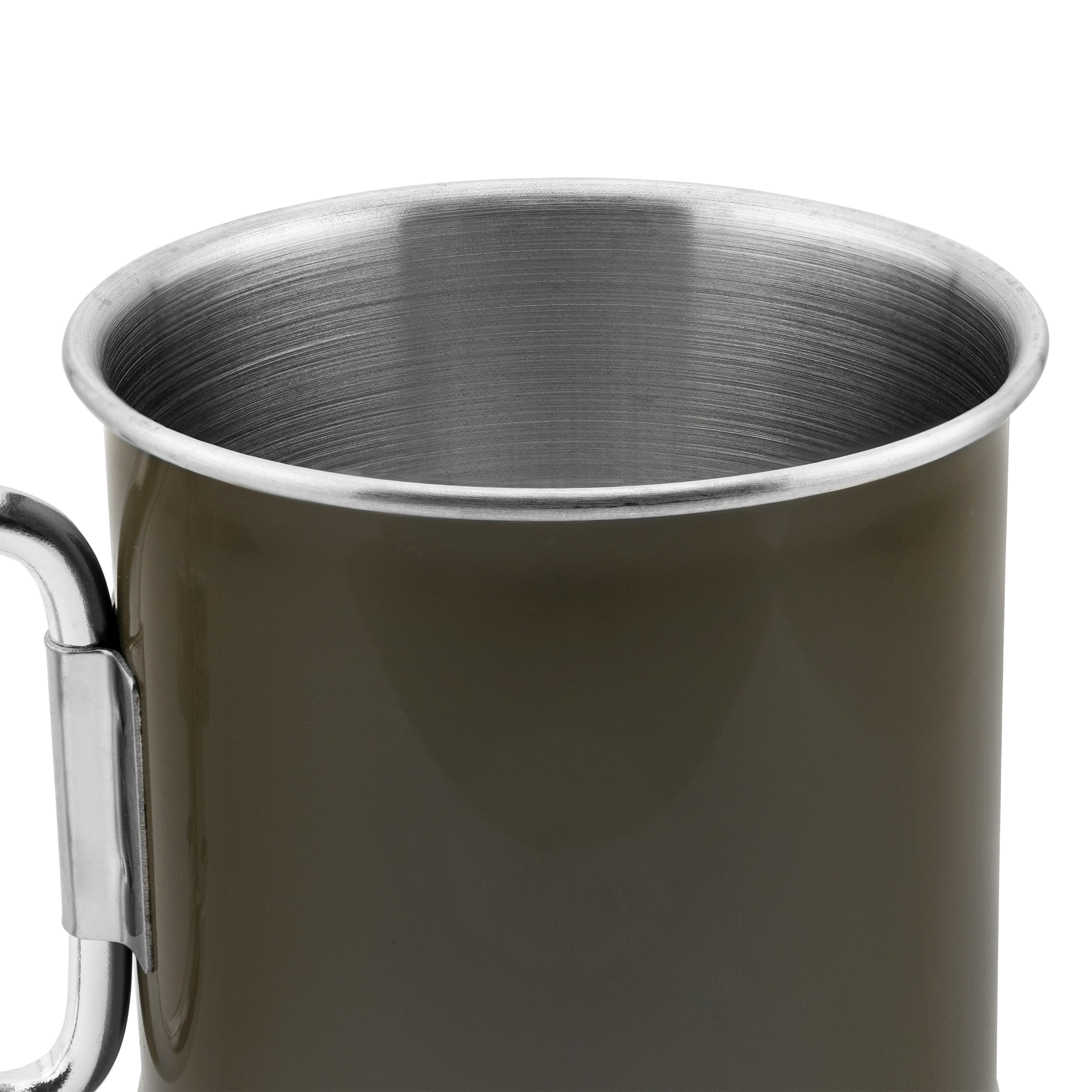 Mil-Tec steel mug with carabiner 250 ml - Olive