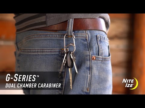 Nite Ize Dual Chamber G-Series 1 Carabiner 2 pack - silver