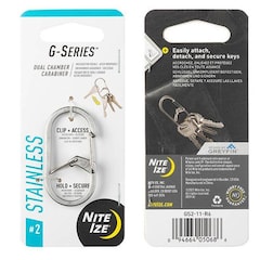Nite Ize Dual Chamber G-Series 2 Carabiner - silver
