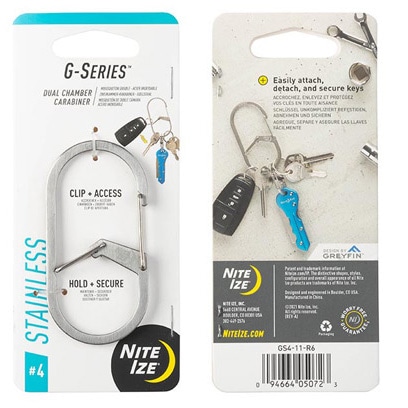 Nite Ize Dual Chamber G-Series 4 Carabiner - silver