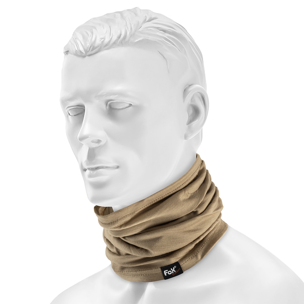 MFH Fox Outdoors Neck Gaiter Merino Lite - coyote