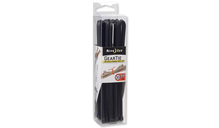 Nite Ize Gear Tie 12'' Pro Pack 12Pack Black