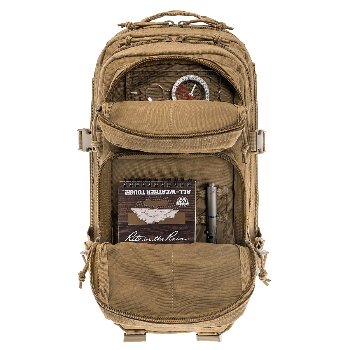 Mil-Tec Assault Pack Laser Cut Small 20 l Backpack - Coyote Tan