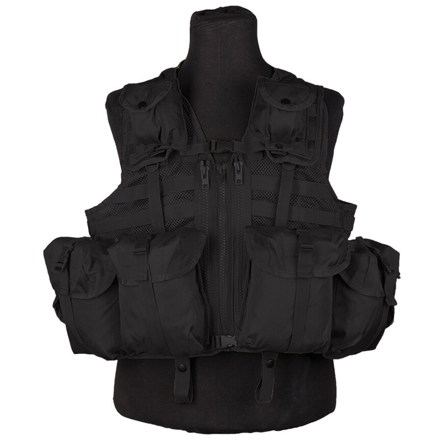 Mil-Tec 8 Pockets Tactical Vest Modular System - Black