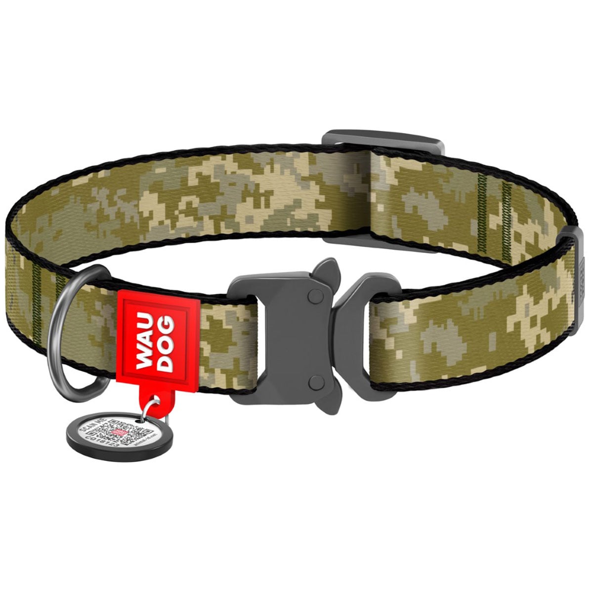 WauDog L 25 mm dog collar - Military Camo