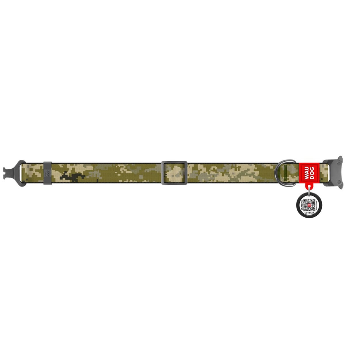 WauDog L 25 mm dog collar - Military Camo