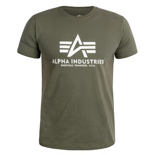 ALPHA INDUSTRIES T-Shirt Basic Uomo - Maglietta Con Logo Sul Petto - Vestibilità Regolare