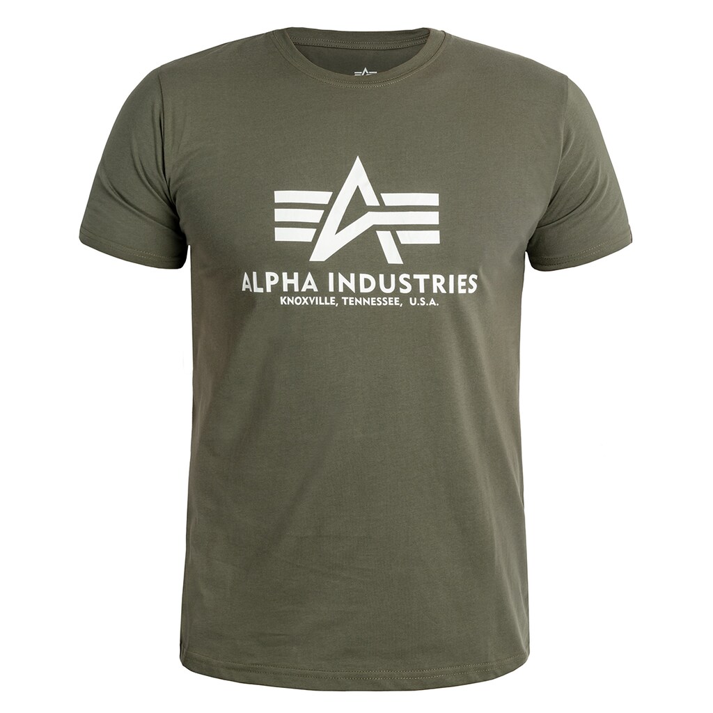 ALPHA INDUSTRIES T-Shirt Basic Uomo - Maglietta Con Logo Sul Petto - Vestibilità Regolare