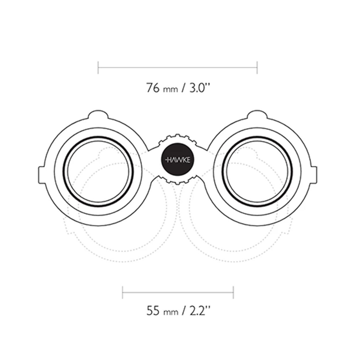 Hawke Frontier LRF 8x42 Binoculars with Laser Rangefinder