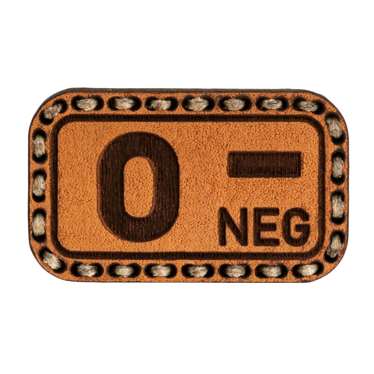 Tigerwood Leather Patch Blood Type 0- Light Brown 