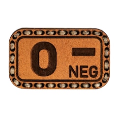 Tigerwood Leather Patch Blood Type 0- Light Brown 