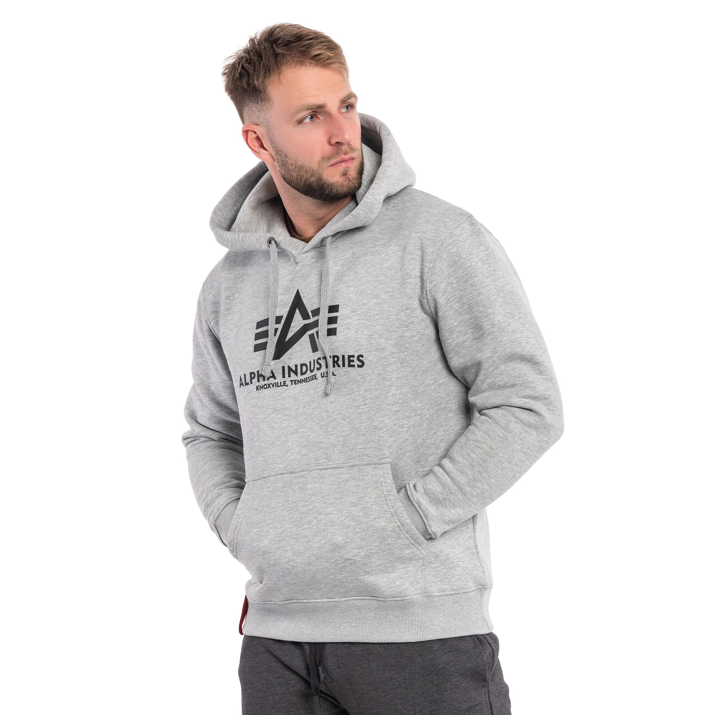 Alpha Industries Basic Hoody - Grey Heather