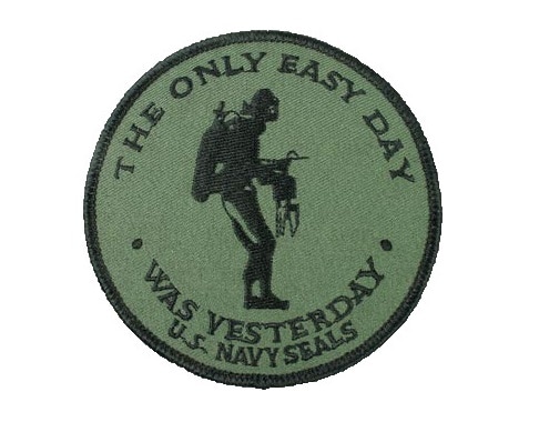 Fostex The only easy day US Navy Seals  Morale Patch - OD Green