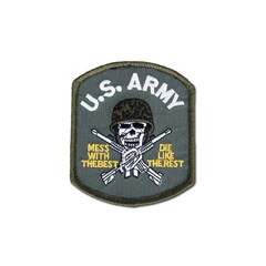 FOSTEX - US Army Skull Morale Patch - Olive